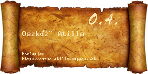 Oszkó Atilla névjegykártya